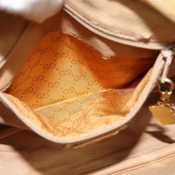 GUCCI Micro GG Supreme Shoulder Bag PVC Brown Gold - Picture 10 of 16